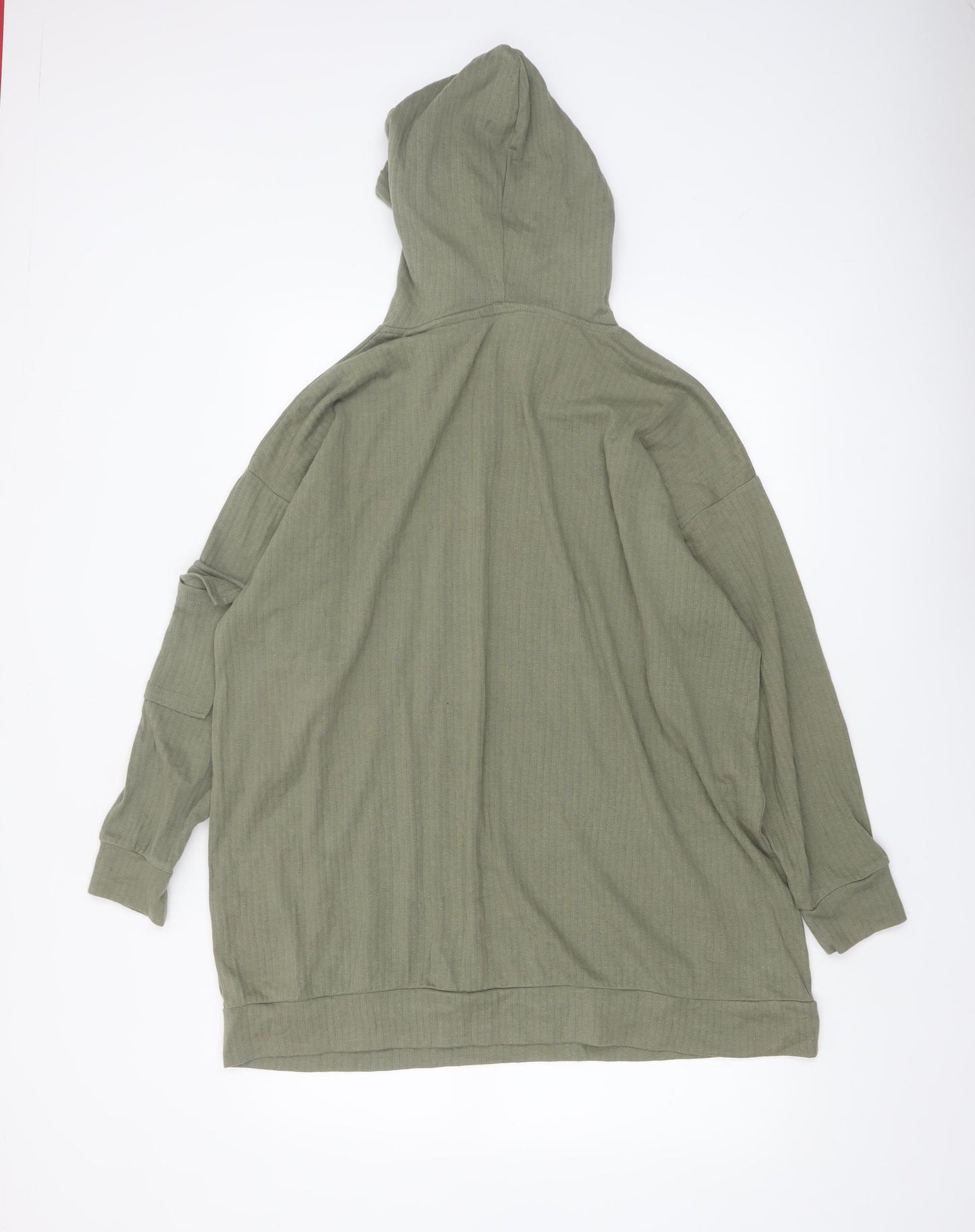 Yours Women's Khaki Long Sleeve Hooded Pullover Hoodie Size 20