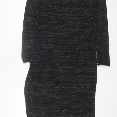 Zara Women Black Knit Slim Fit Long Sleeve Pullover Jumper S