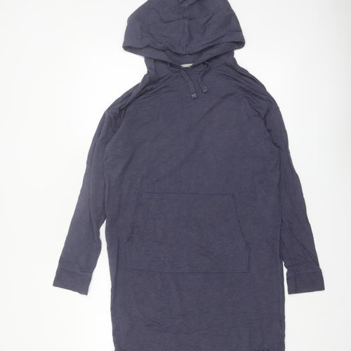 Weird Fish Women’s Navy Bamboo Hooded Tunic Hoodie Size 10