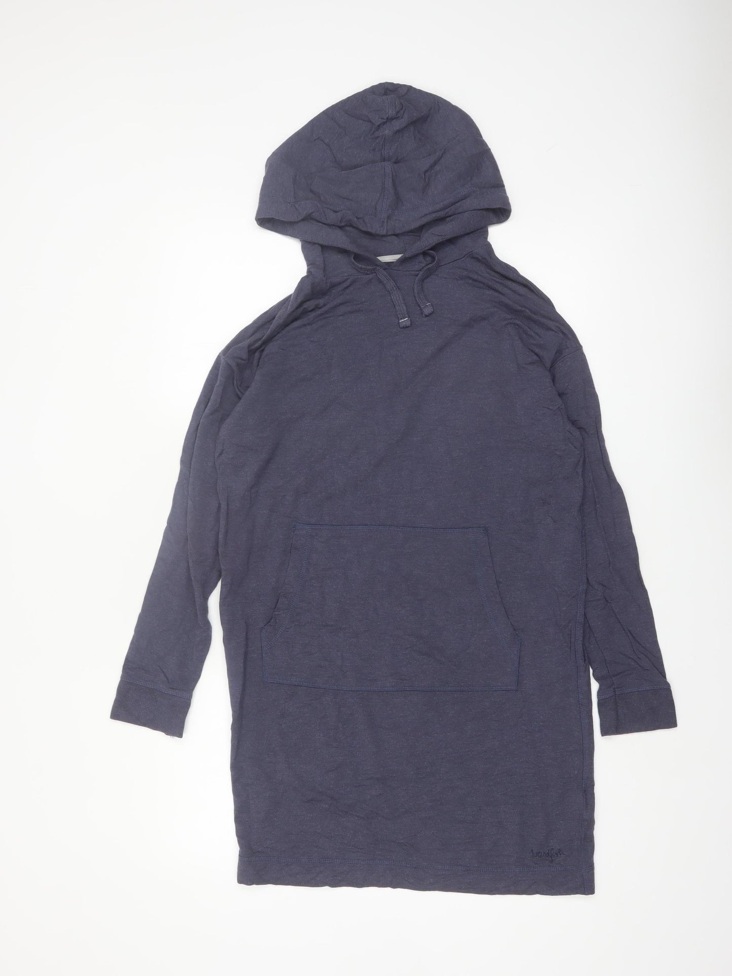 Weird Fish Women’s Navy Bamboo Hooded Tunic Hoodie Size 10