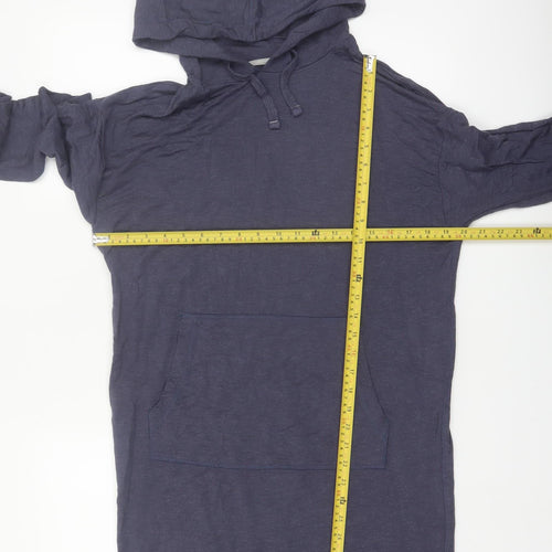 Weird Fish Women’s Navy Bamboo Hooded Tunic Hoodie Size 10