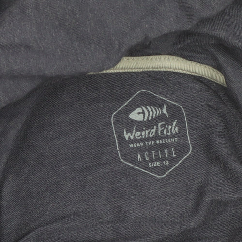 Weird Fish Women’s Navy Bamboo Hooded Tunic Hoodie Size 10