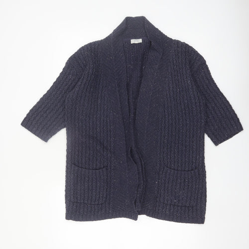 Fat Face Women's Blue Cable-Knit Open Front Cardigan Size 10