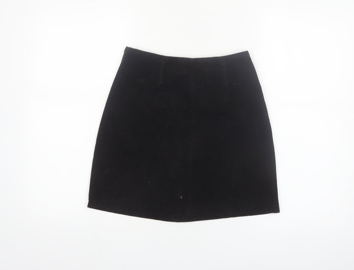 Denim Co. Women's Black Corduroy Mini Skirt Size 8