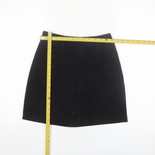 Denim Co. Women's Black Corduroy Mini Skirt Size 8