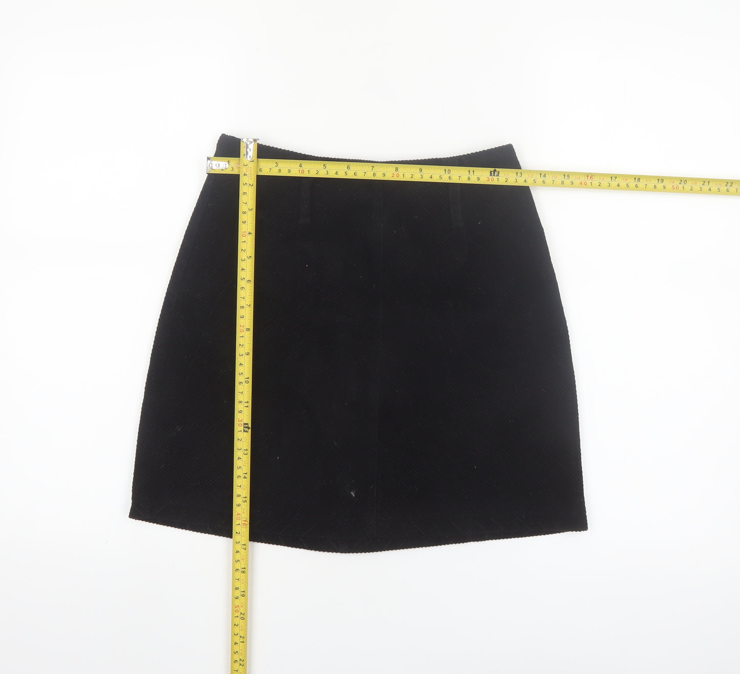 Denim Co. Women's Black Corduroy Mini Skirt Size 8
