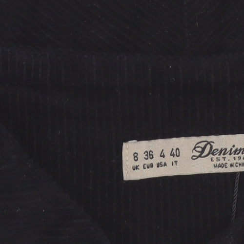 Denim Co. Women's Black Corduroy Mini Skirt Size 8