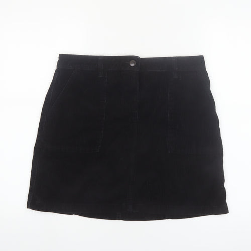 Next Women’s Black Corduroy A-Line Skirt Size 12