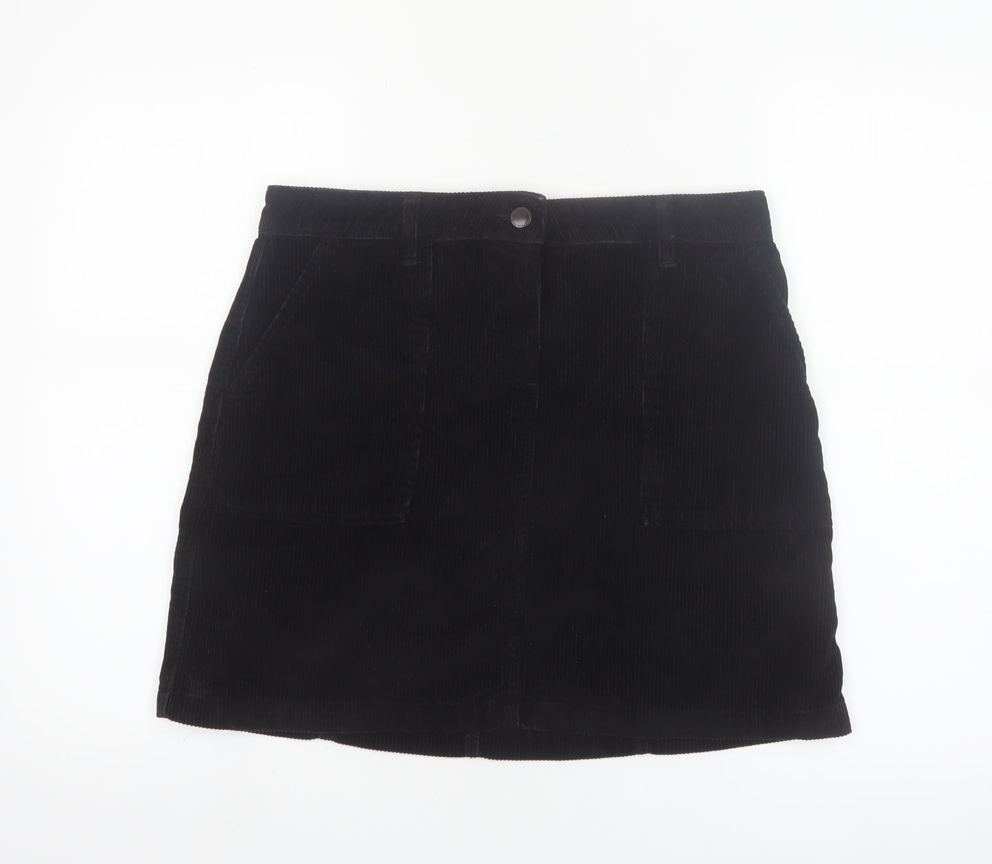 Next Women’s Black Corduroy A-Line Skirt Size 12