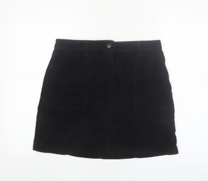Next Women’s Black Corduroy A-Line Skirt Size 12