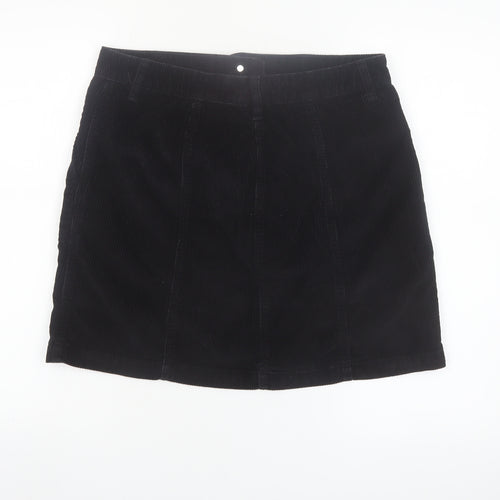 Next Women’s Black Corduroy A-Line Skirt Size 12