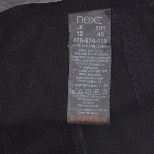 Next Women’s Black Corduroy A-Line Skirt Size 12