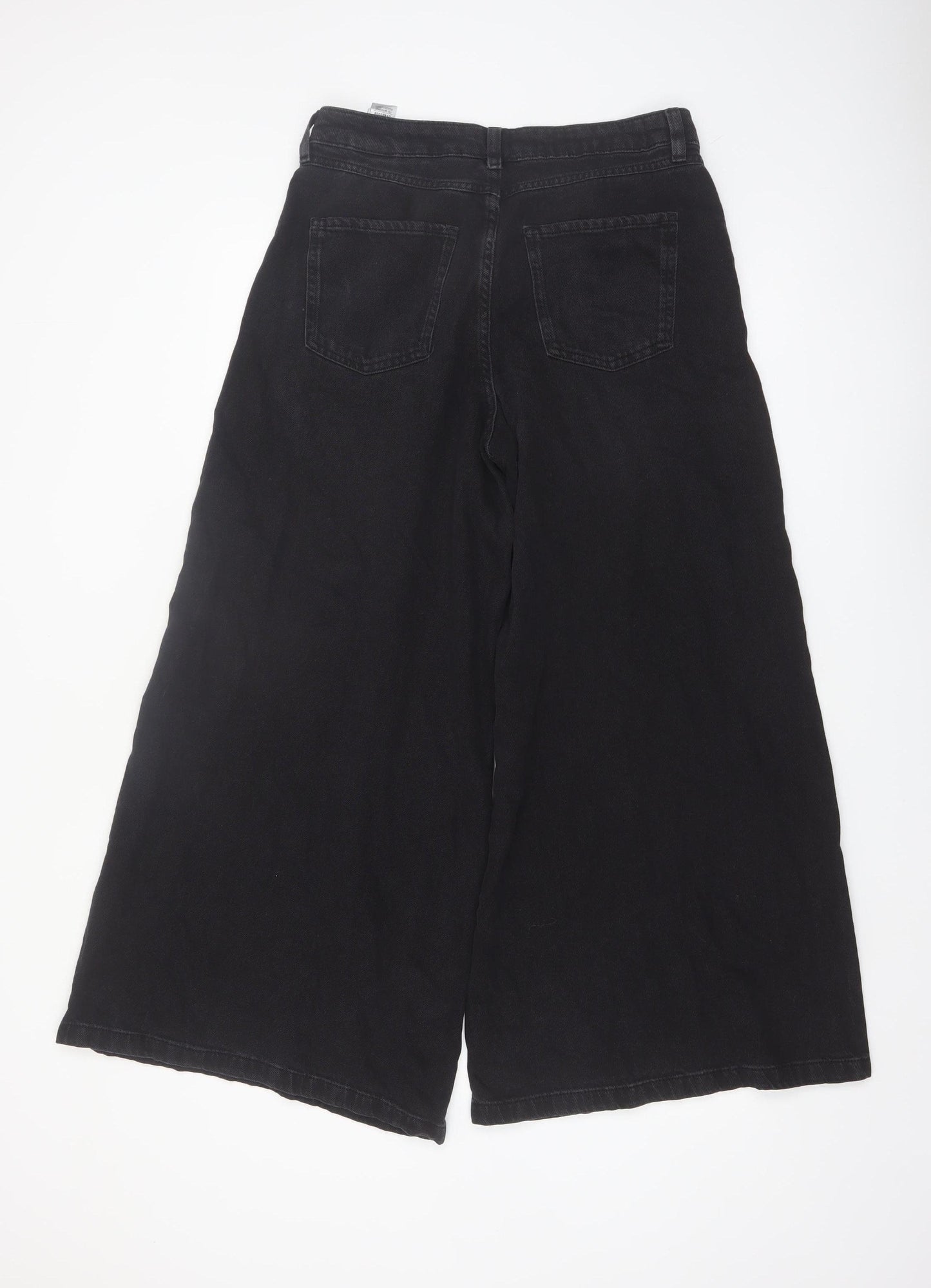 Marks and Spencer Women's Black Wide-Leg Jeans Size 12 Short