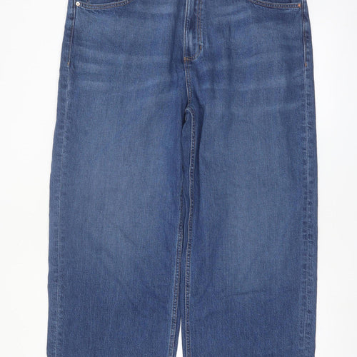 Marks and Spencer Women’s Blue Wide-Leg Jeans Size 20 Regular