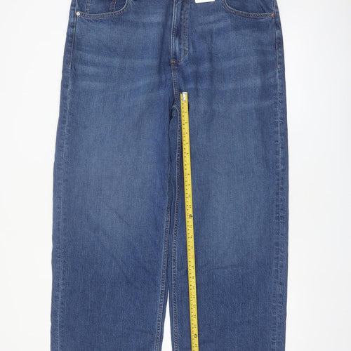 Marks and Spencer Women’s Blue Wide-Leg Jeans Size 20 Regular