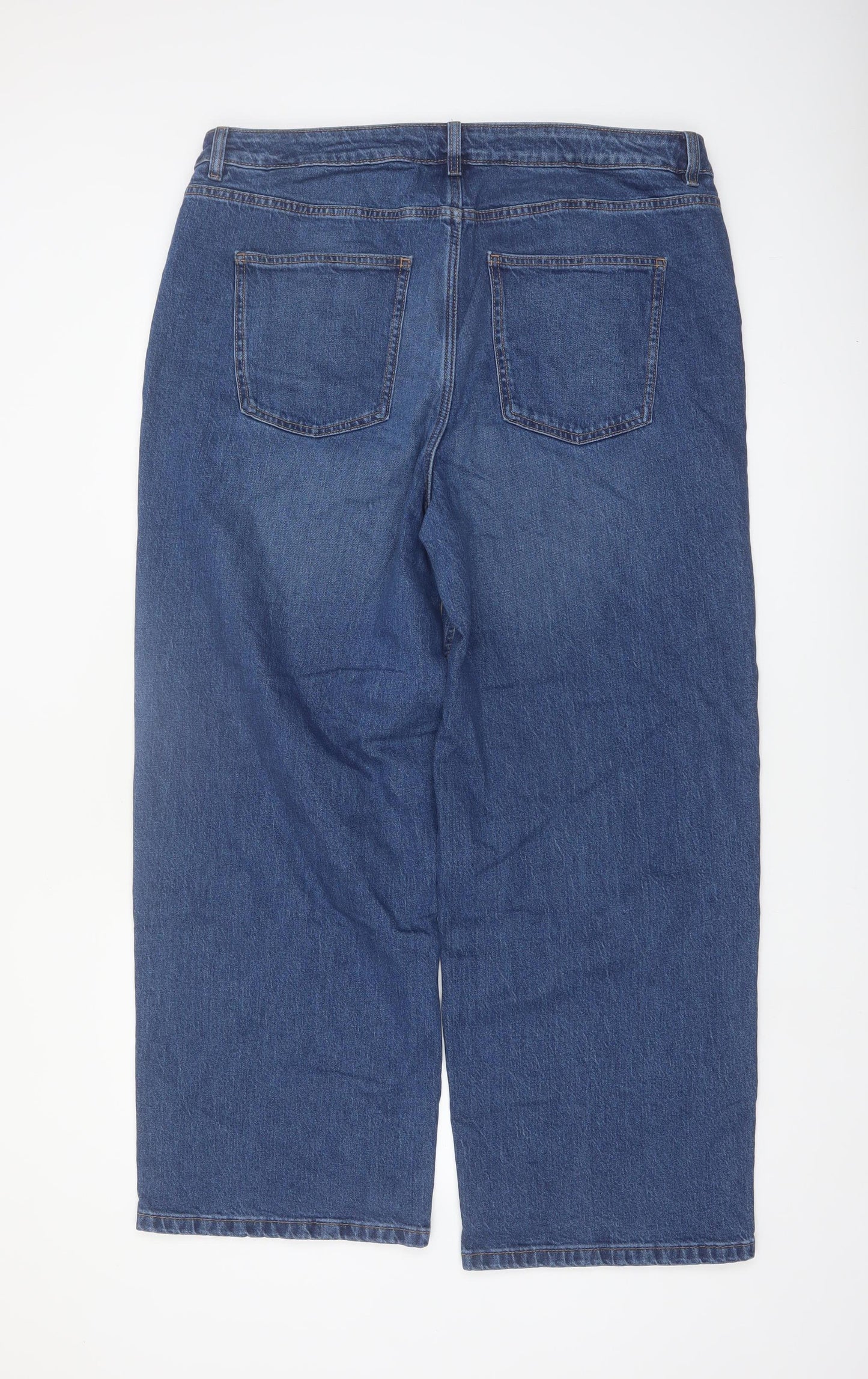 Marks and Spencer Women’s Blue Wide-Leg Jeans Size 20 Regular