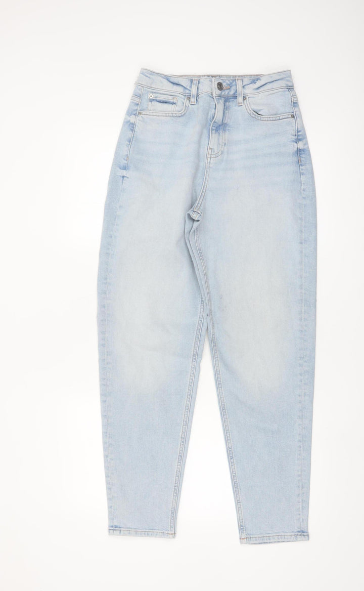 Marks and Spencer Women's Blue Mom Jeans Size 10 Tall High Rise