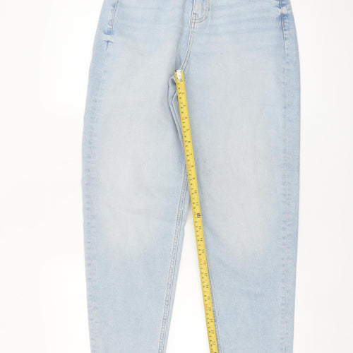 Marks and Spencer Women's Blue Mom Jeans Size 10 Tall High Rise