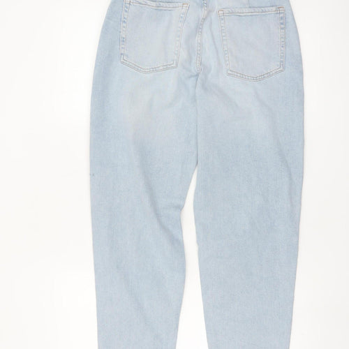 Marks and Spencer Women's Blue Mom Jeans Size 10 Tall High Rise
