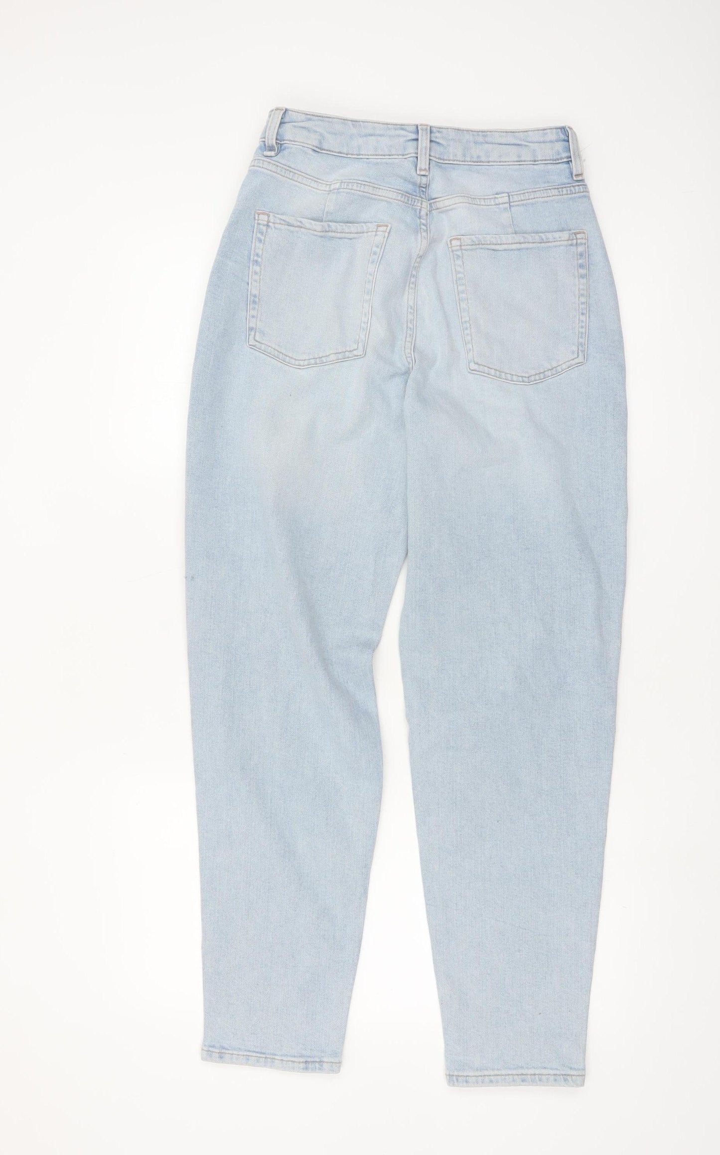 Marks and Spencer Women's Blue Mom Jeans Size 10 Tall High Rise