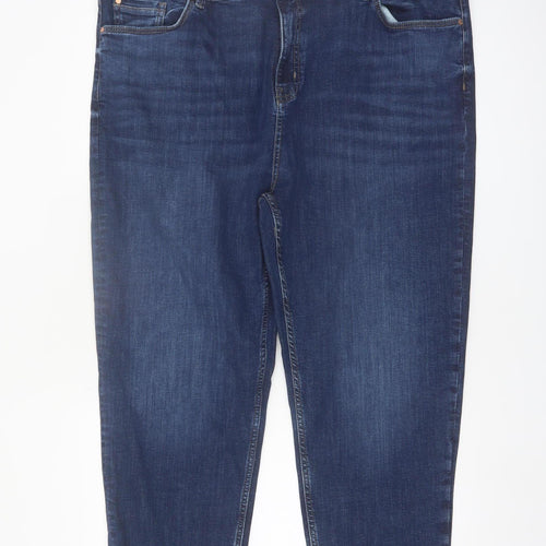 Marks and Spencer Women Blue Size 22 Regular Harper Supersoft Cigarette Jeans