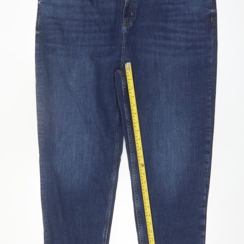 Marks and Spencer Women Blue Size 22 Regular Harper Supersoft Cigarette Jeans
