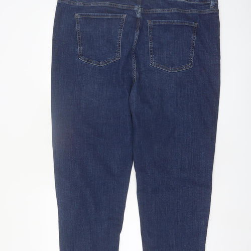 Marks and Spencer Women Blue Size 22 Regular Harper Supersoft Cigarette Jeans