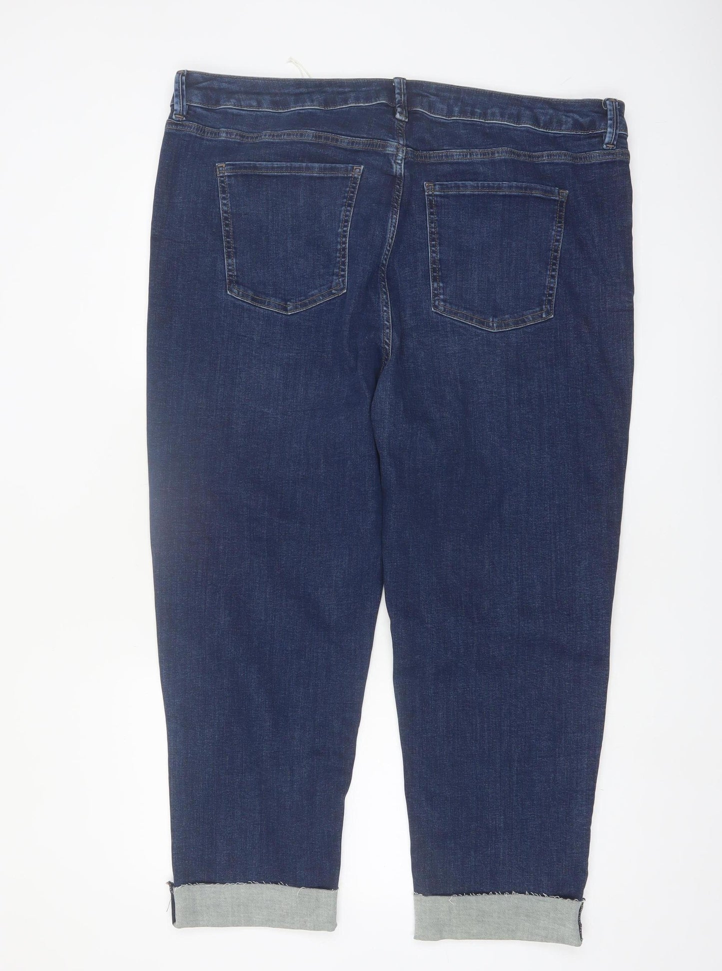 Marks and Spencer Women Blue Size 22 Regular Harper Supersoft Cigarette Jeans