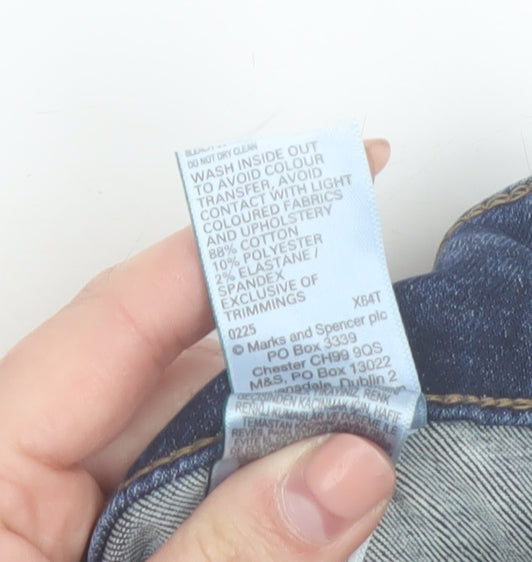 Marks and Spencer Women Blue Size 22 Regular Harper Supersoft Cigarette Jeans