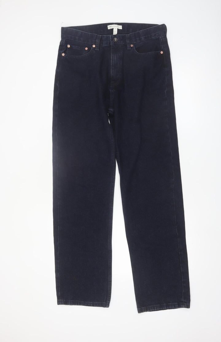 Marks and Spencer Men's Blue Relaxed Straight Jeans W32 L33