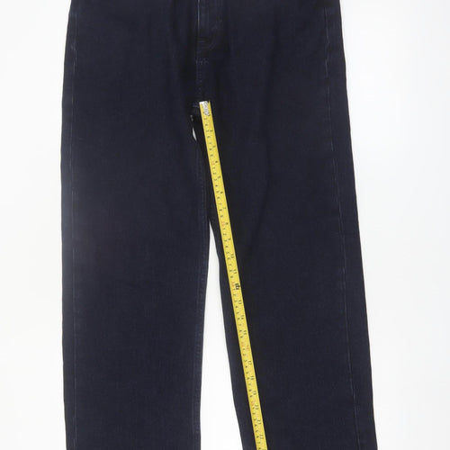 Marks and Spencer Men's Blue Relaxed Straight Jeans W32 L33