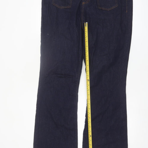 Tu Women’s Dark Blue Bootcut Jeans Size 16 High Rise Denim