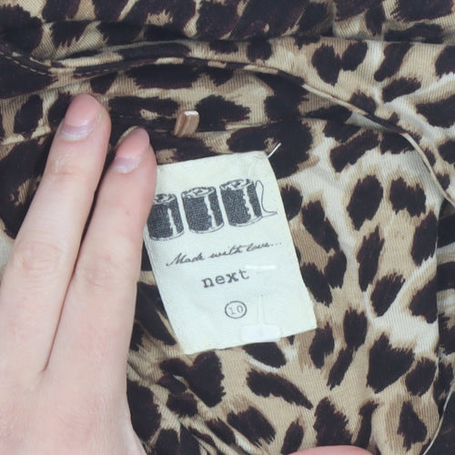 Next Women's Brown Animal Print Sleeveless Tank Top Size 10