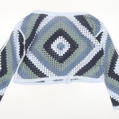 Next Women’s Multicoloured Crochet Cardigan M Cotton Blend Boho Style