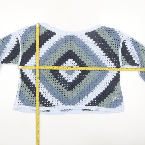 Next Women’s Multicoloured Crochet Cardigan M Cotton Blend Boho Style