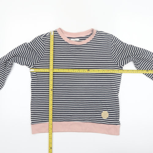 Reserved Women’s Navy Striped Sweatshirt Medium Organic Cotton