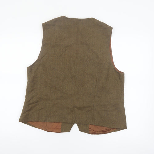 Eugen Klein Brown Wool Tailored Waistcoat Women’s Size 16 Classic Fit