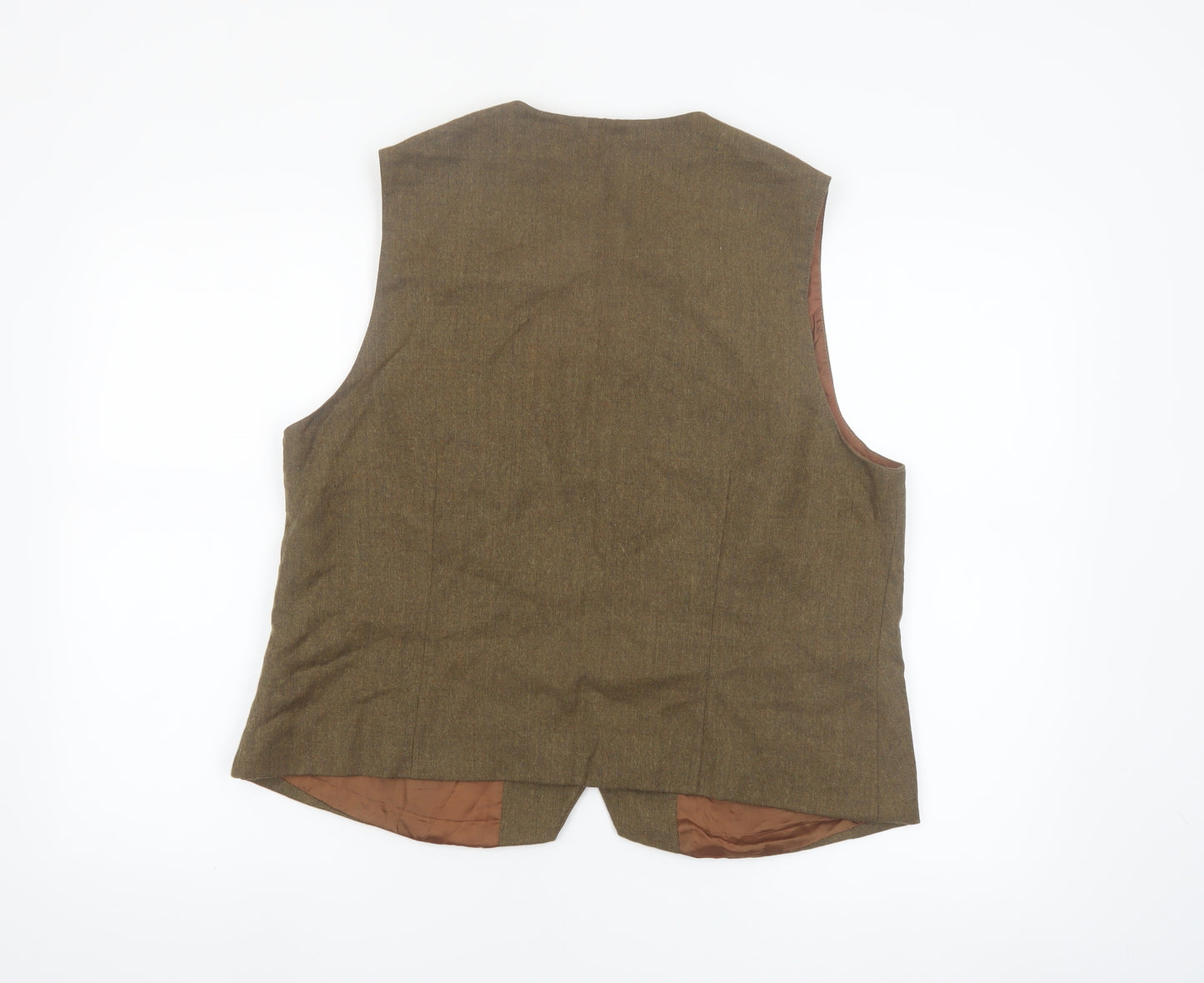 Eugen Klein Brown Wool Tailored Waistcoat Women’s Size 16 Classic Fit