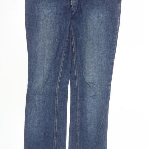 Suite Womens Blue Straight Mid Rise Stretch Jeans Size 10