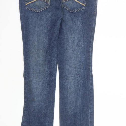 Suite Womens Blue Straight Mid Rise Stretch Jeans Size 10