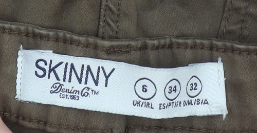 Denim Co. Women’s Brown Skinny Cargo Jeans Size 6