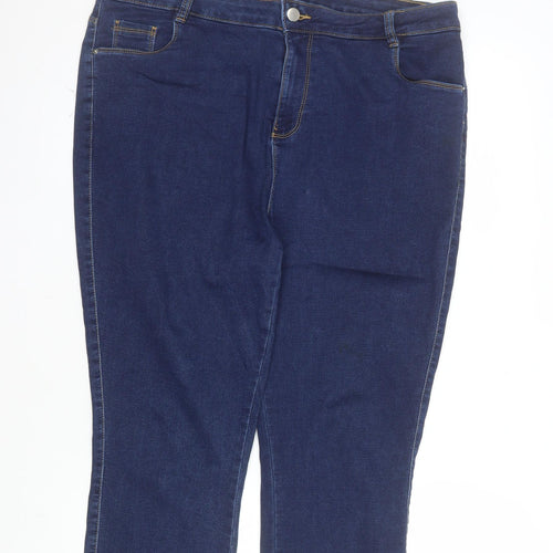 Dunnes Stores Women's Blue Denim Stretch Bermuda Shorts Size 18