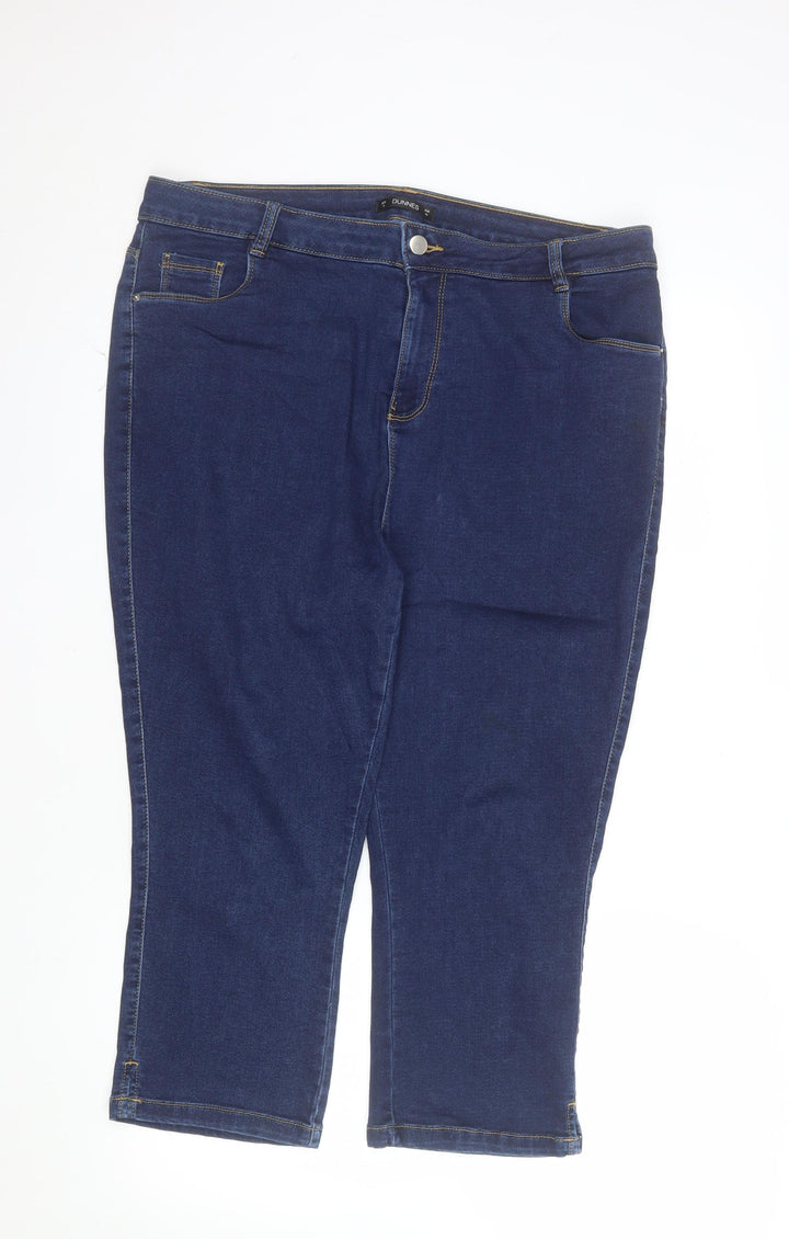 Dunnes Stores Women's Blue Denim Stretch Bermuda Shorts Size 18