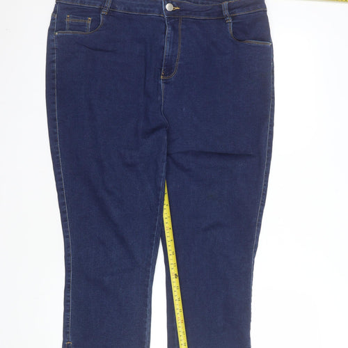 Dunnes Stores Women's Blue Denim Stretch Bermuda Shorts Size 18