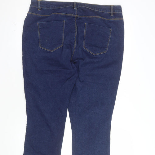 Dunnes Stores Women's Blue Denim Stretch Bermuda Shorts Size 18
