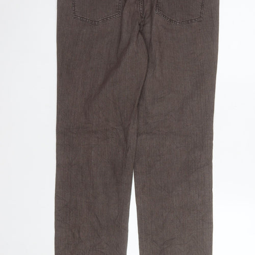 Nicole Women Brown Straight Jeans Size 12 Stretch Denim