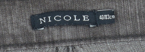 Nicole Women Brown Straight Jeans Size 12 Stretch Denim