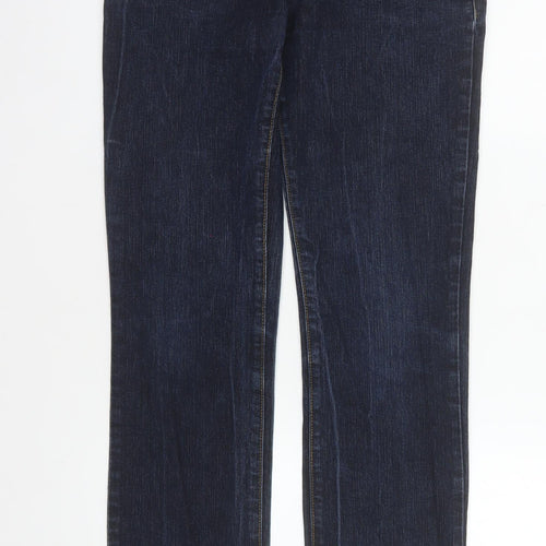 Shakira Women's Blue Straight Leg Stretch Denim Jeans Size 12
