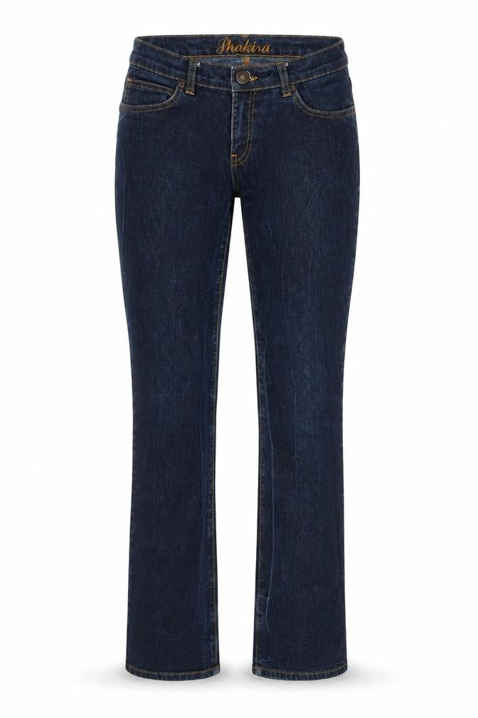 Shakira Women's Blue Straight Leg Stretch Denim Jeans Size 12