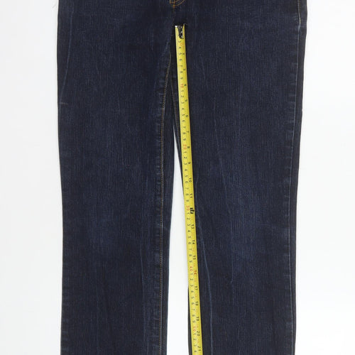Shakira Women's Blue Straight Leg Stretch Denim Jeans Size 12